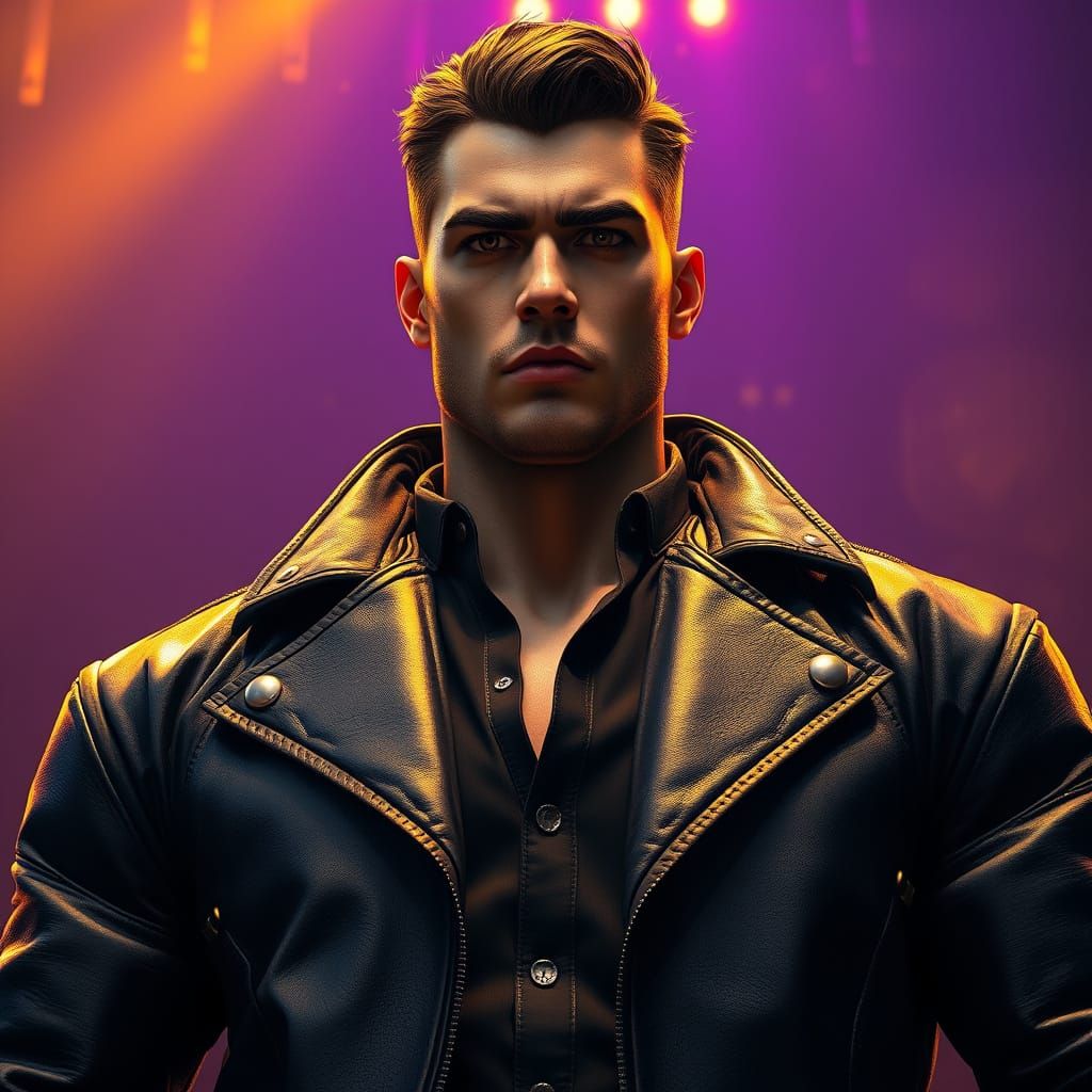 Cyberpunk Warrior in Dark Fantasy Art