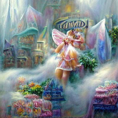 Ethereal Candy Fairy in Luminist Style