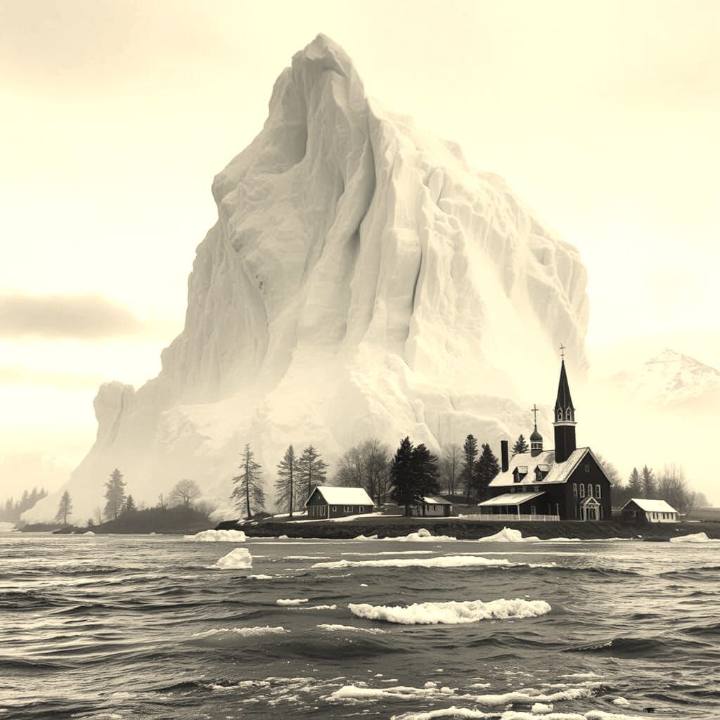 Alaskan Glacier Calving Creates Massive Tidal Wave