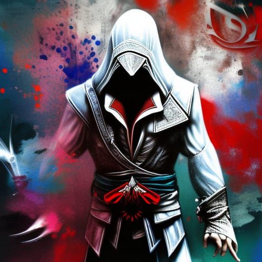 Assassin's Creed Graffiti Art in Spray Paint Style