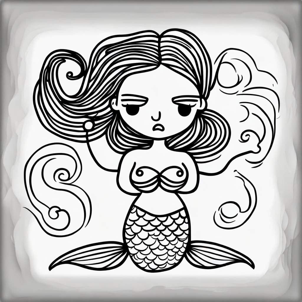 angry mermaid in a few  lines