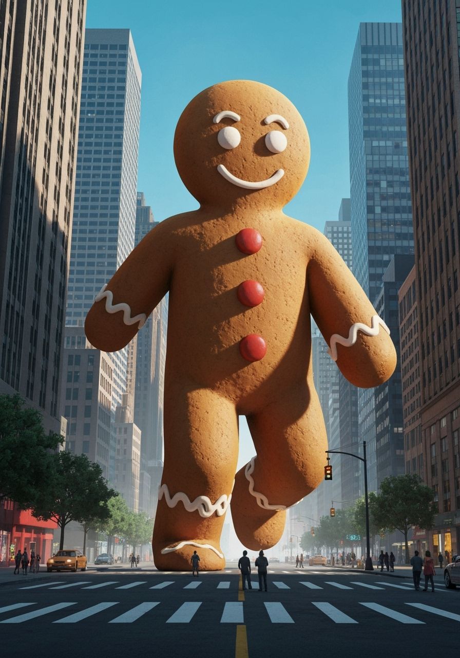 Colossal Gingerbread Man Explores New York City