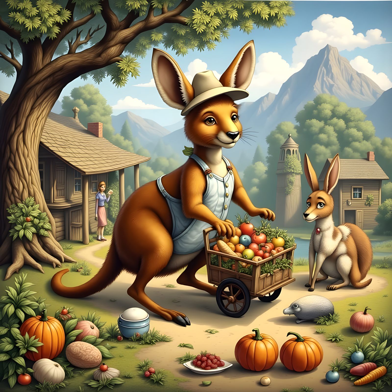 Kangaroo Kelly Delivers Food in Vibrant, Expressive Style