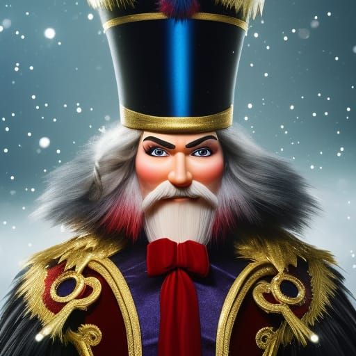 Nutcracker Portrait in Colorful Fantasy Art Style