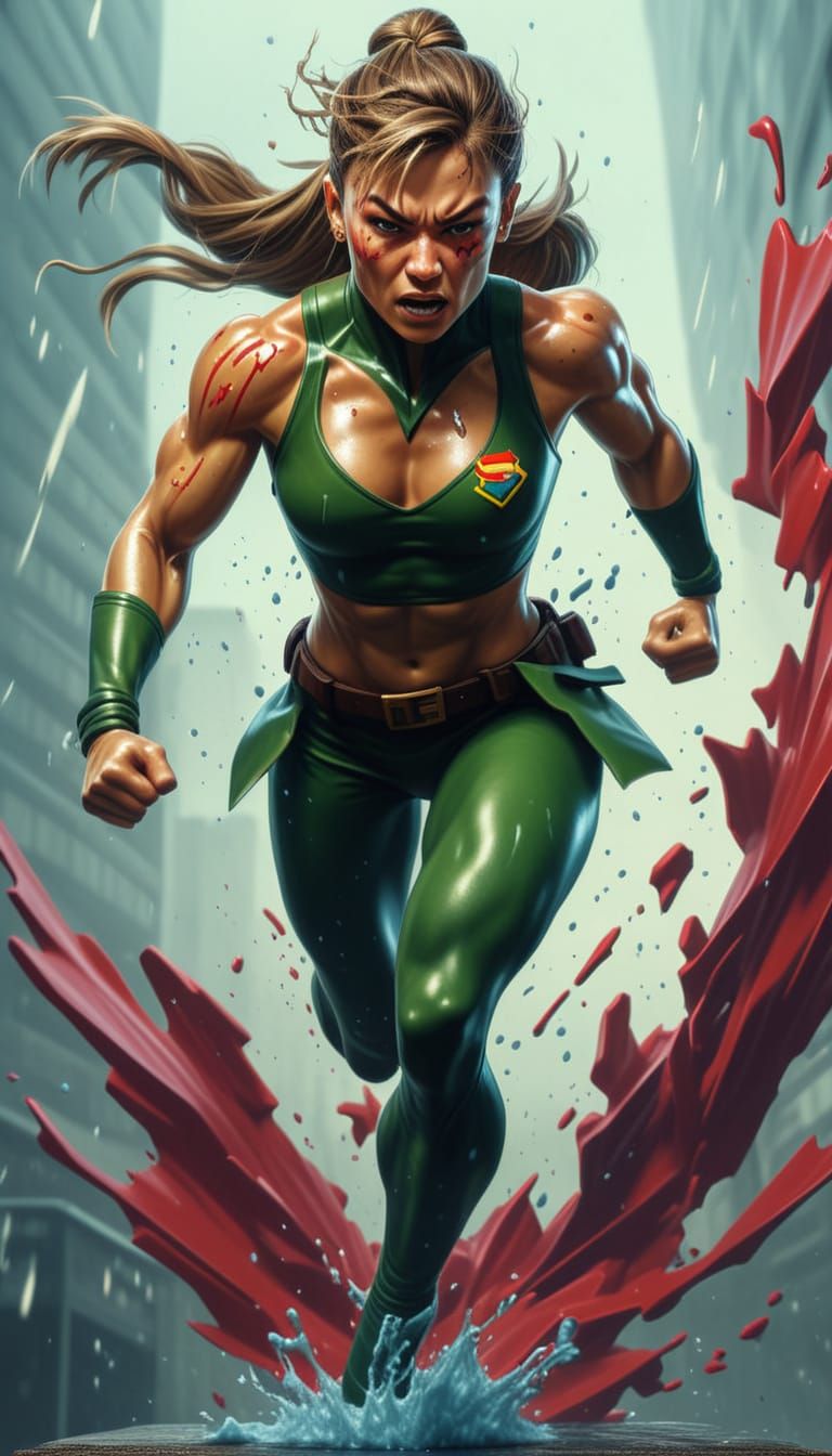 Woman Leaps in Dramatic Dance of Death