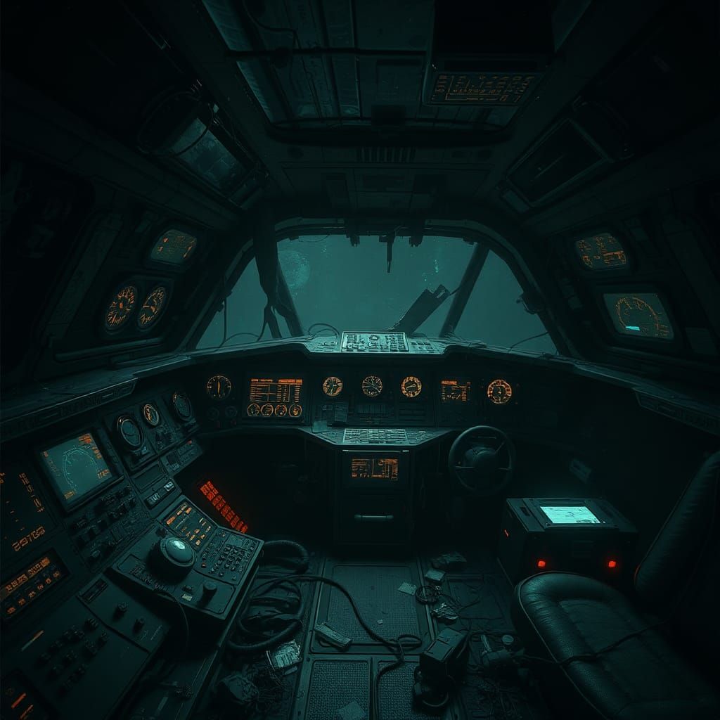 Dark Gothic Spaceship Cockpit