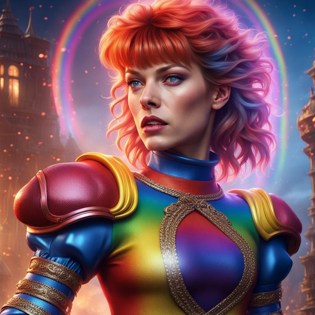 Milla Jovovich as Rainbow Brite: Fantasy Art