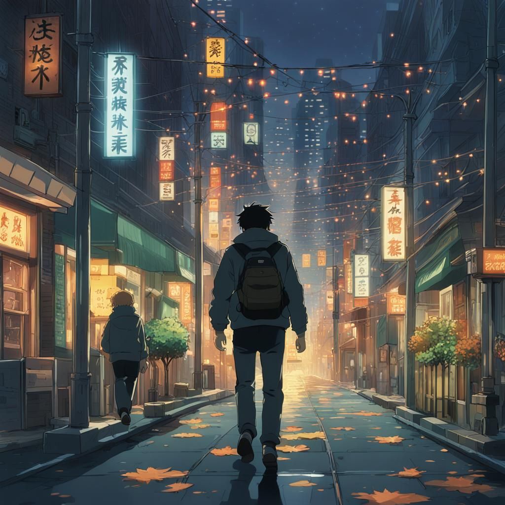 Anime Confrontation: Jason and Michael in City Center