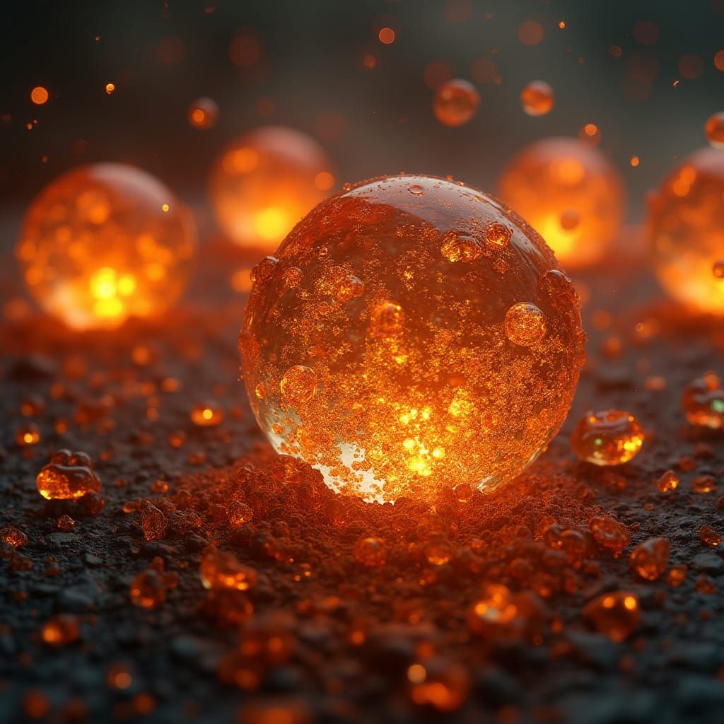 Photorealistic Glass Methane Molecules in Flames