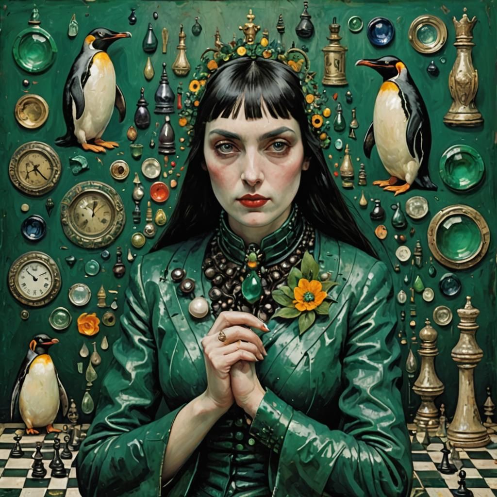 Emerald Penguin in Gigeresque Style