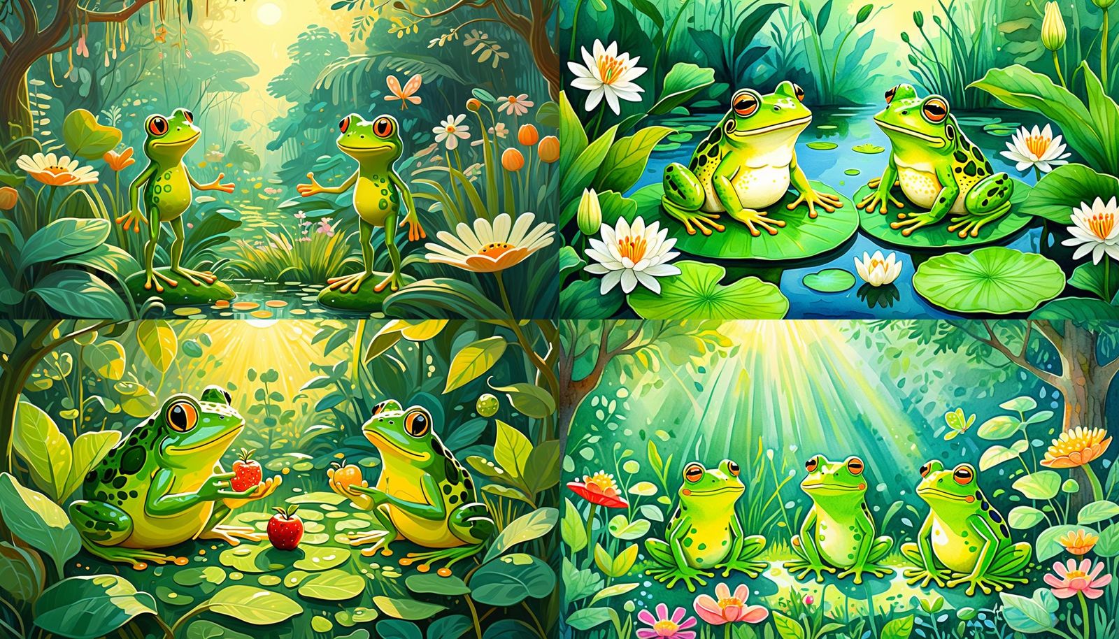 Adam and Eve as Cartoon Frogs in Religious Art