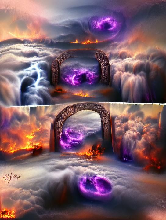 Contrasting Portals: Heaven, Hell, and Purple Mists