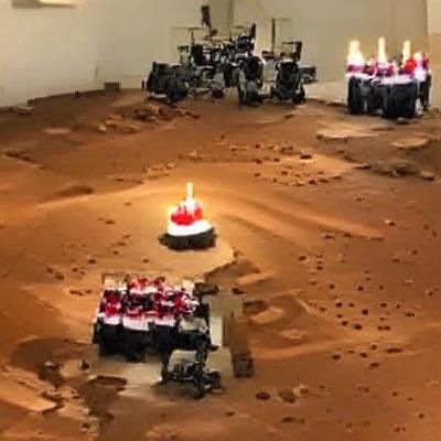 mars rover celebrating its birthday alone
