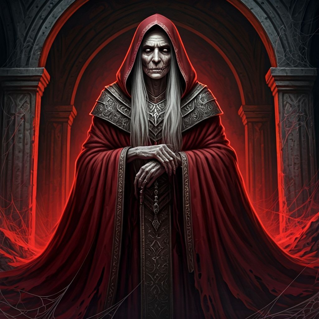 Forgotten Drow Goddess: Dark Fantasy Portrait