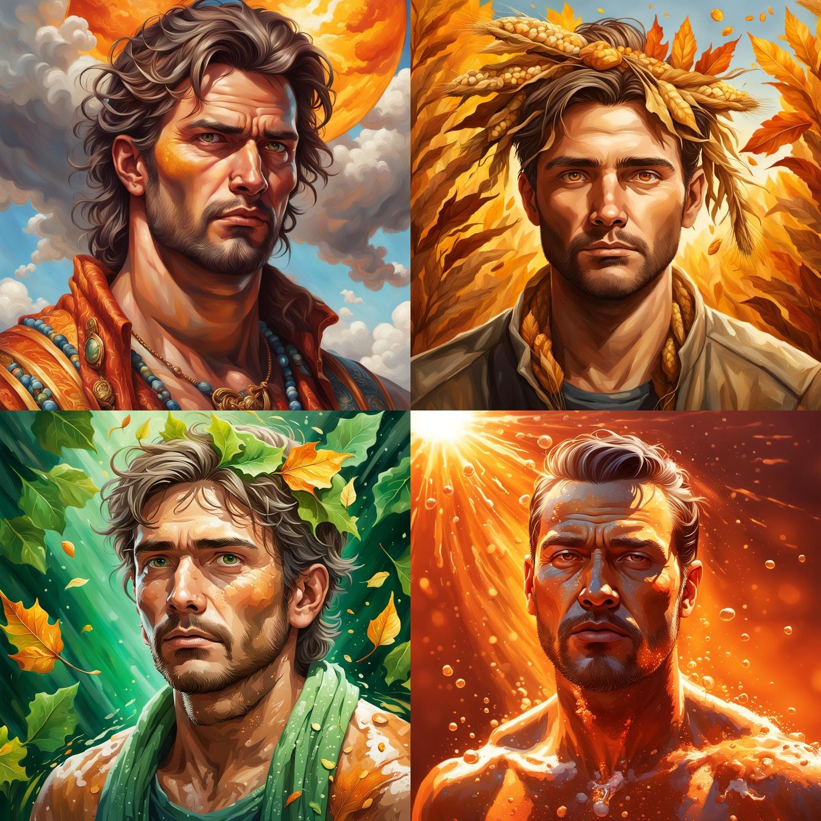 Four Seasons Man: Hyperrealistic Portrait Series