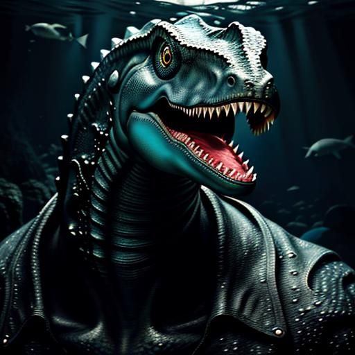 Photorealistic Sea Monster in Mariana Trench