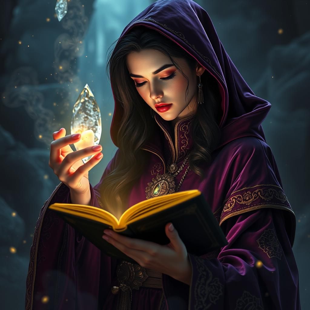 Ice Wizard Concept Art in Dark Fantasy Style