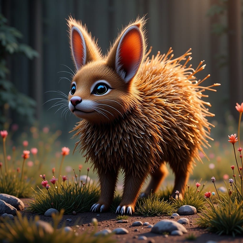 Dream Creature with Grass Fur in Unreal Engine