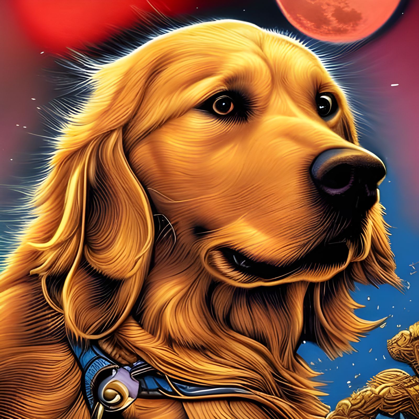 Blood Moon Rising in the Night Sky