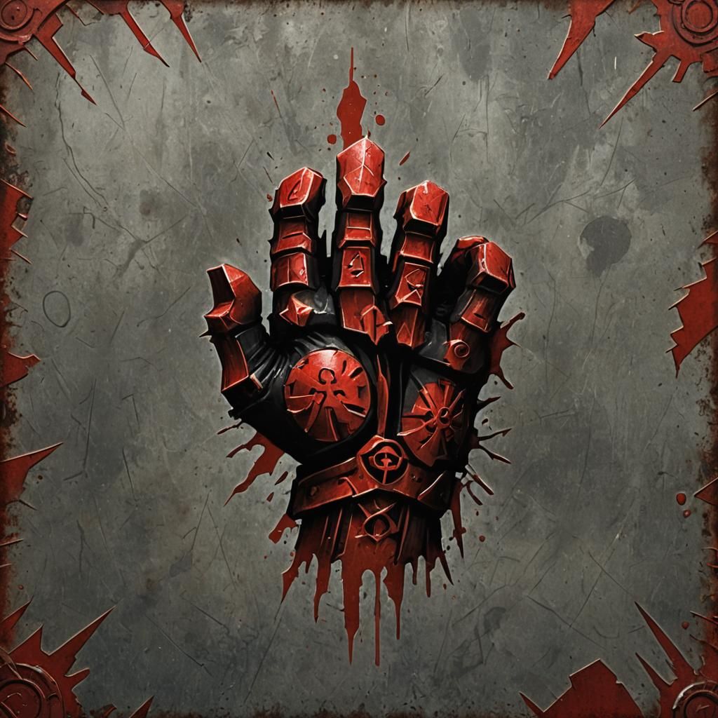 Warhammer 40k Power Fist Crushing World Eaters Symbol