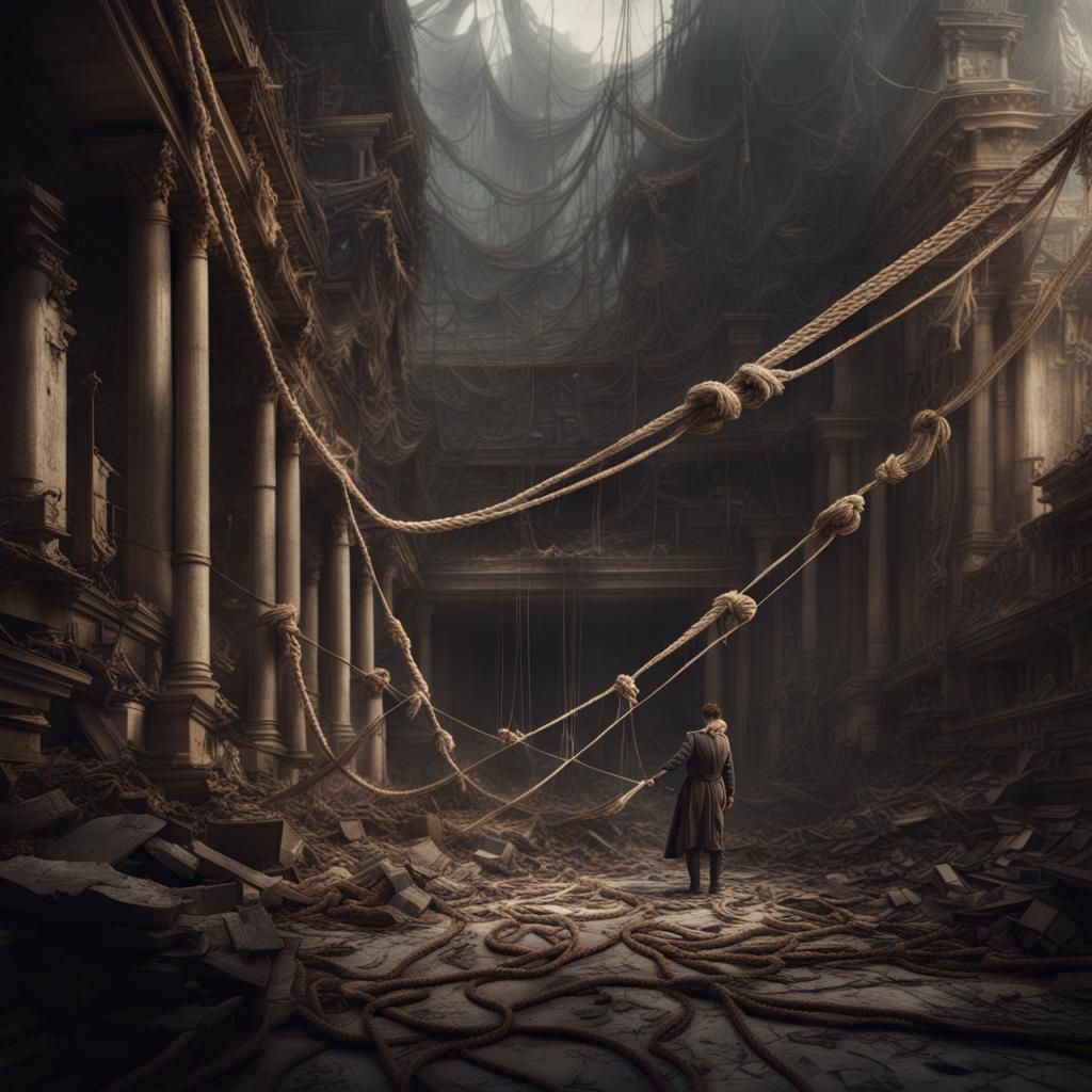 Dramatic Broken Rope Digital Matte Painting