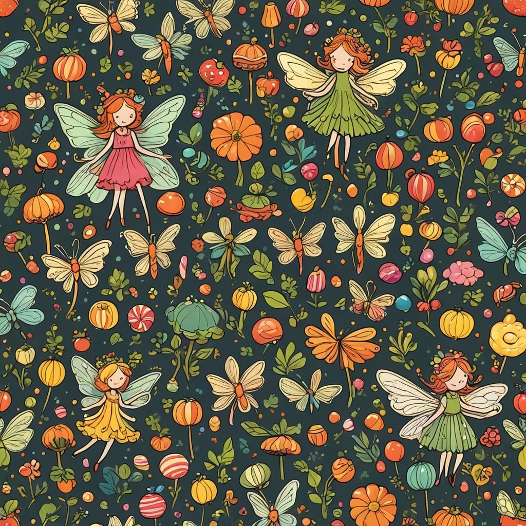 Fairies Receiving Candy: A Whimsical Scene