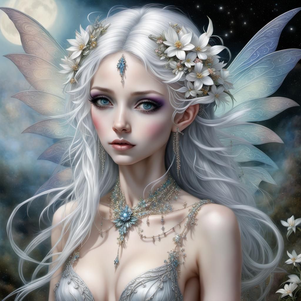 Ethereal Fairy with Iridescent Wings in 3D