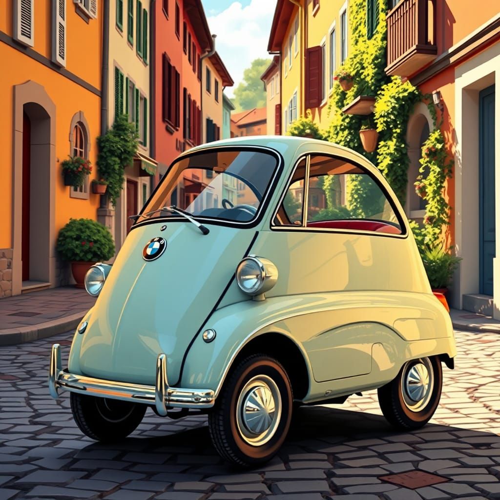 BMW Isetta in Nostalgic, Futuristic Style