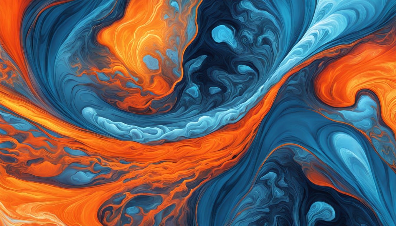 Paradoxical Ice Formation in Vibrant Digital Painting
