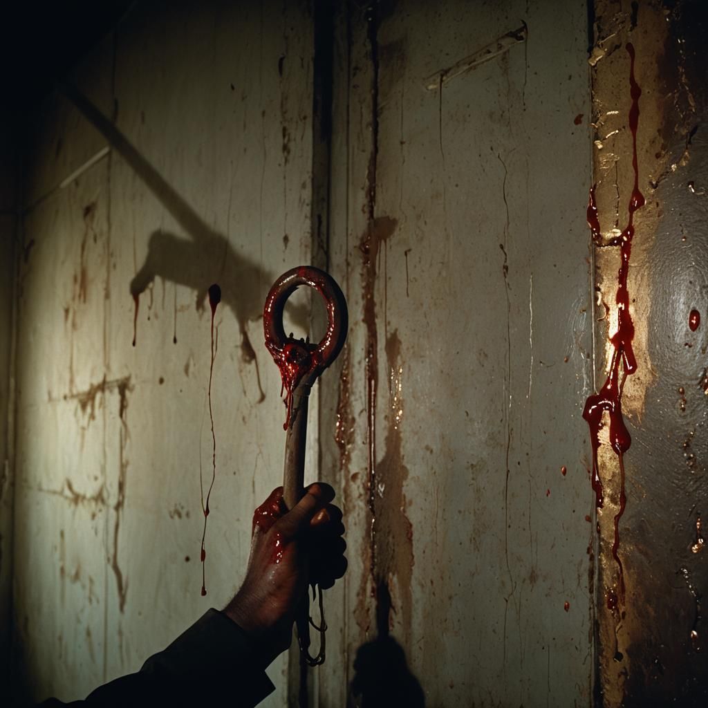 Cinematic Candyman Portrait in Abandoned Hallway