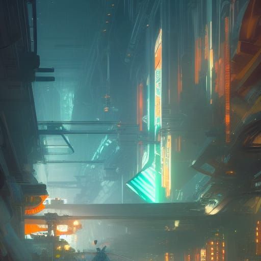Futuristic Tokyo Cityscape in Spacecore Style