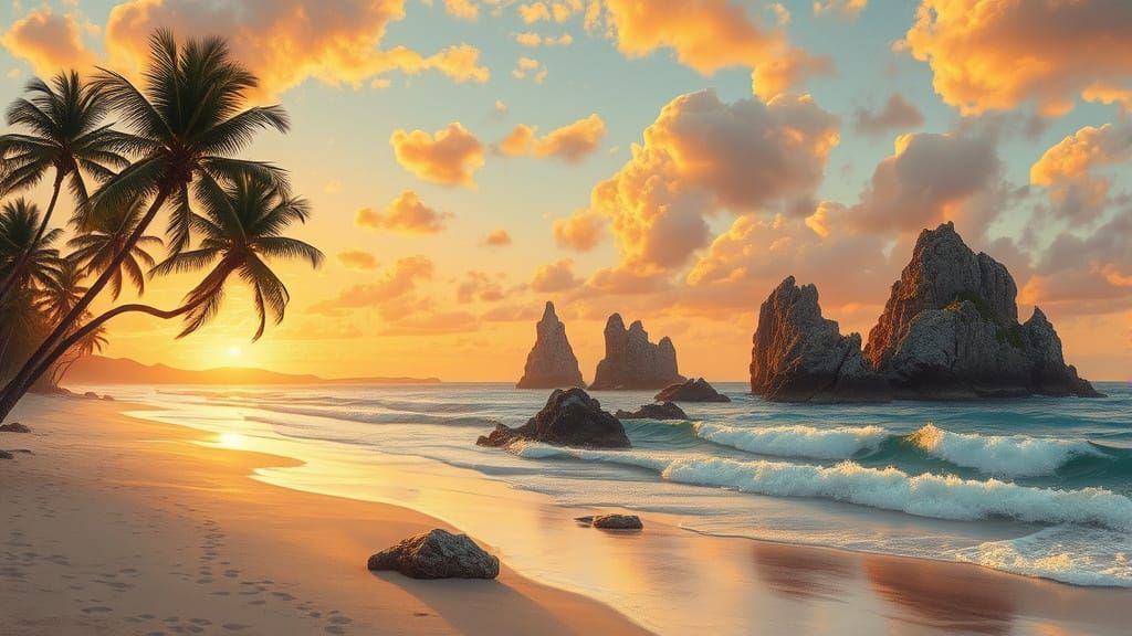 Beach Sunset after Bierstadt, Monet, and Sugimoto