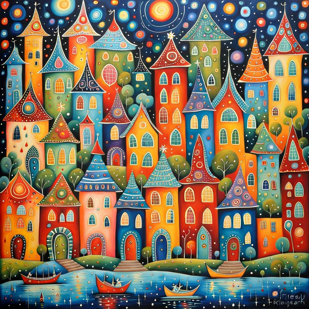 Joyful Fairy City with Whimsical Details