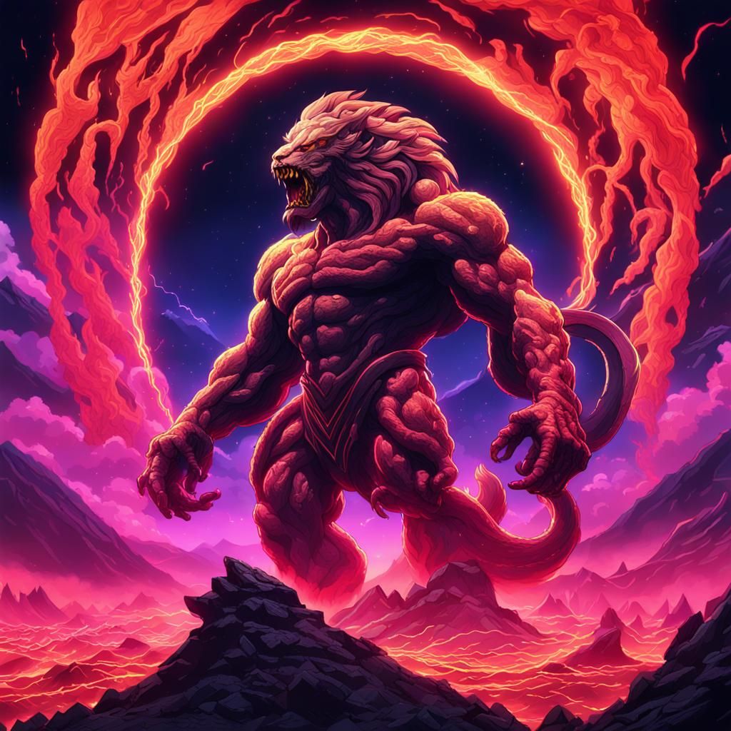 Typhon emerges victorious from Mount Etna