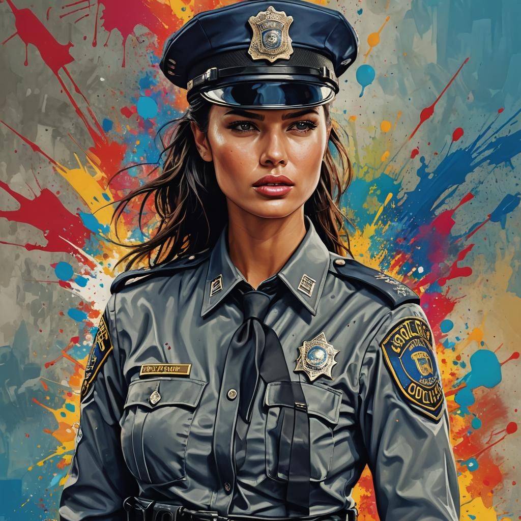 Adriana Lima as Hyperrealistic Police Officer
