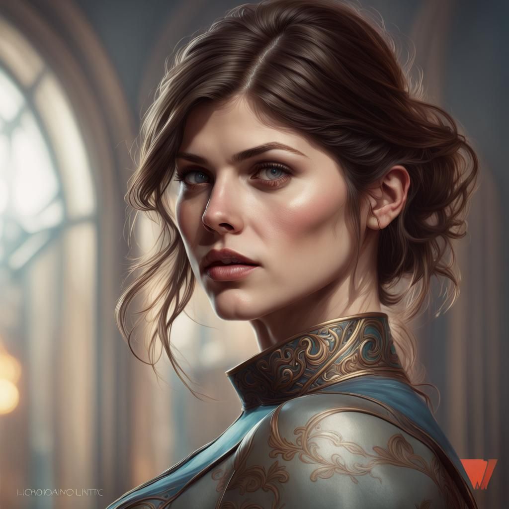Alexandra Daddario Portrait: Artstation Concept Art