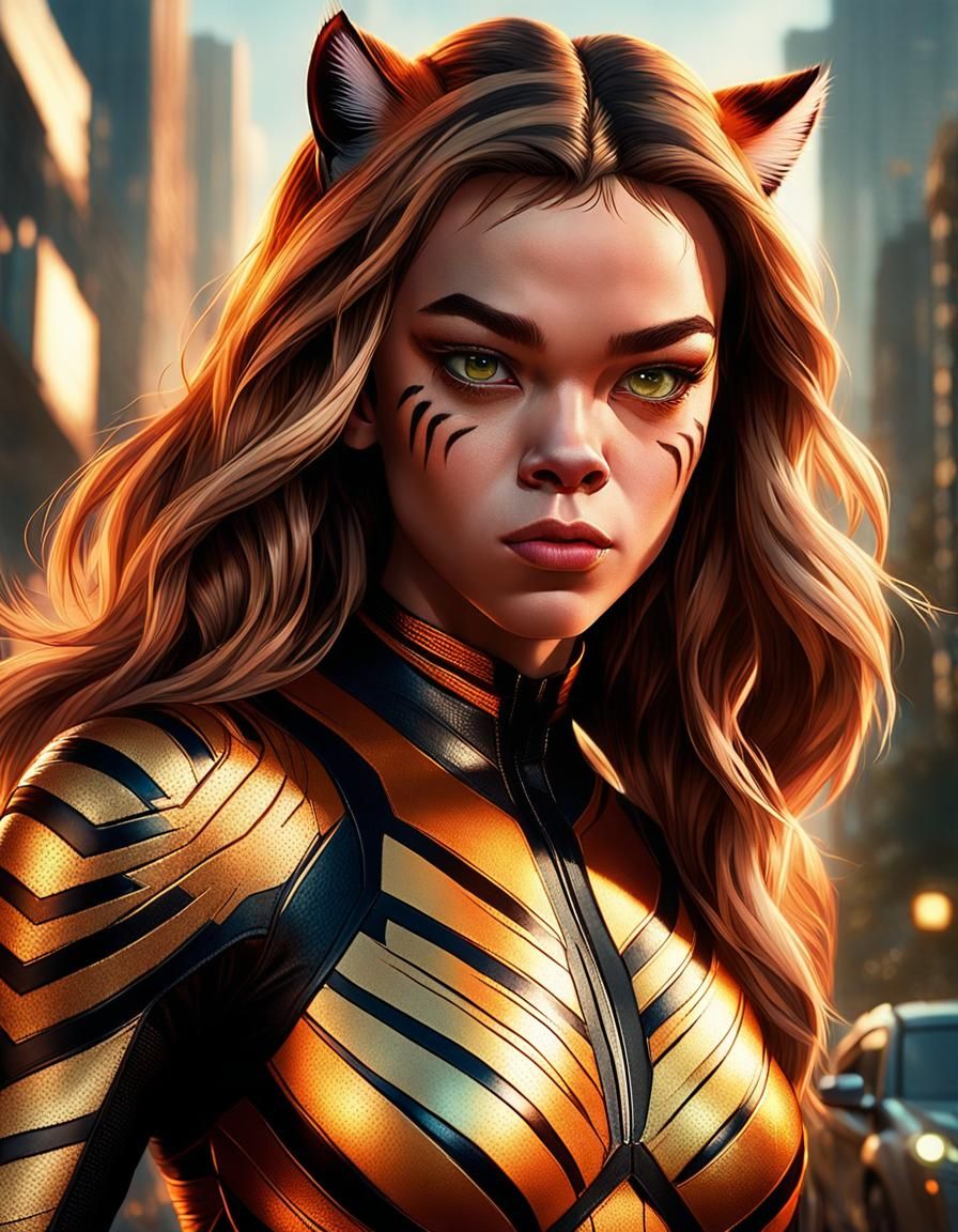 Tigra the Were-Woman: Hyper-Realistic Digital Art