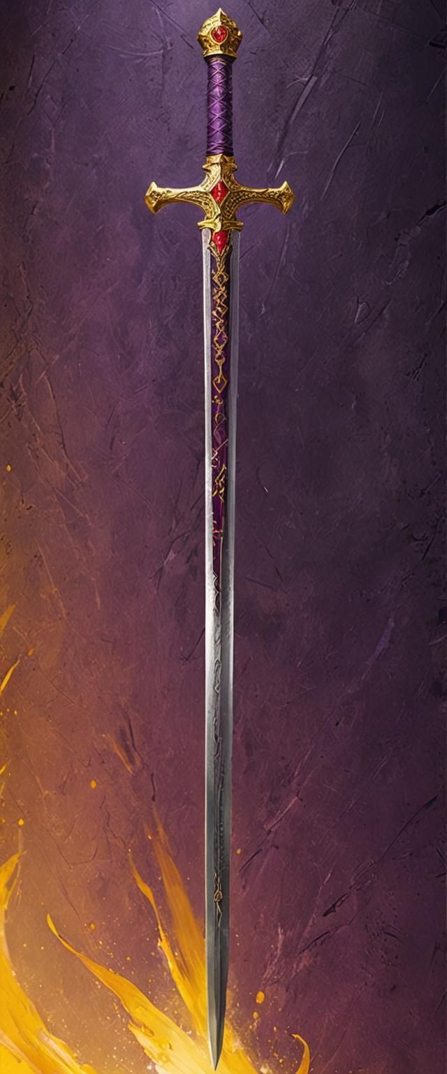 Sword of Gryffindor Portrait in Dark Fantasy Style