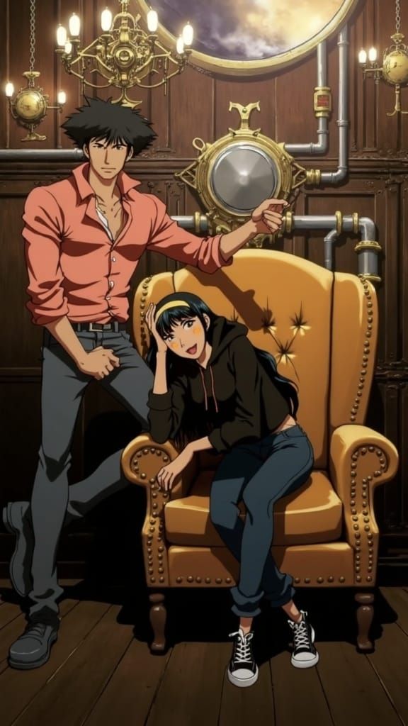 Steampunk Gentleman in Lavish Ballroom