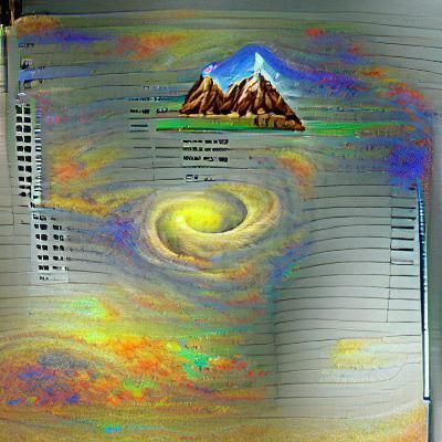 Surreal Server Mountain Galaxy Art