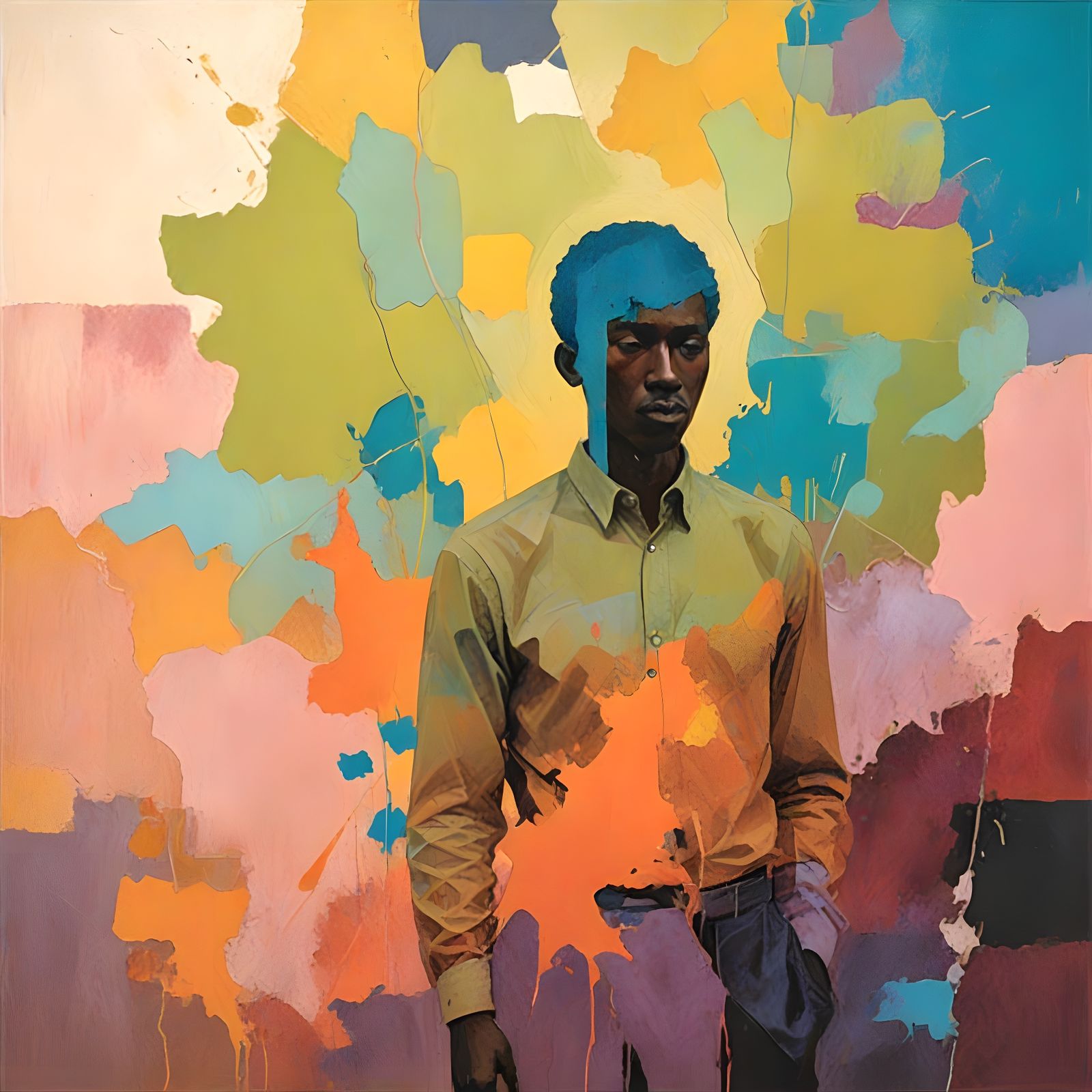 Figure Disappears into Abstract Landscape in Gorgeously Mute...