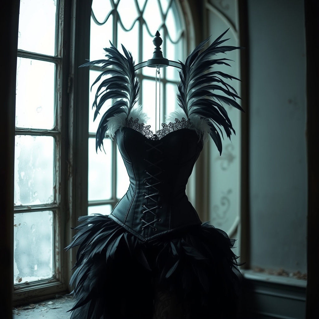 Desolate Asylum: Vintage Mannequin in Maximalist Style