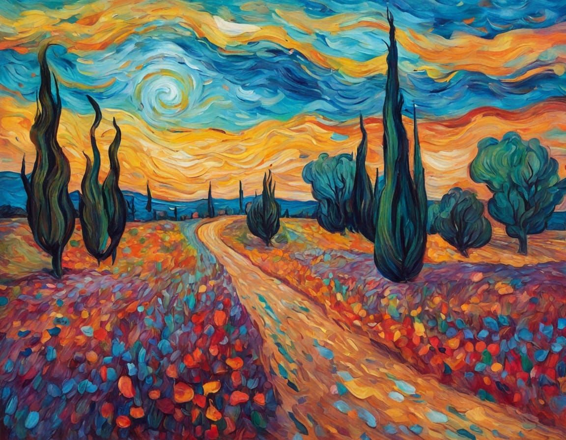 Ethereal Cemetery Scene in Dreamlike Aquarelle Style