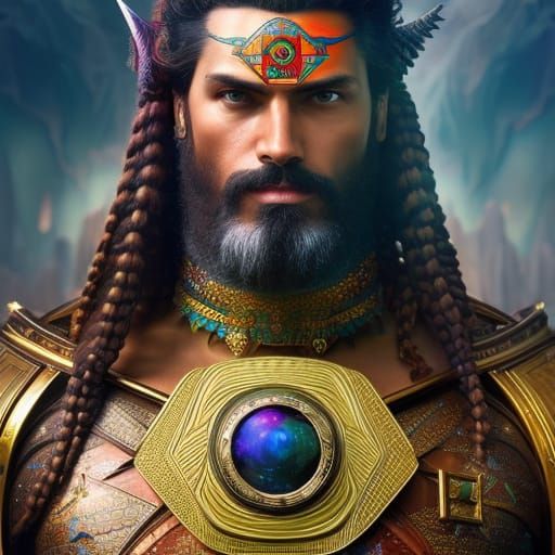 Captain Planet Portrait in Hyperrealist Oil Painting Style