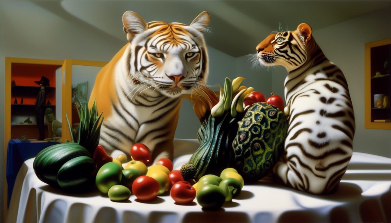 Surreal Portraits in White Laboratory, Hyperrealism