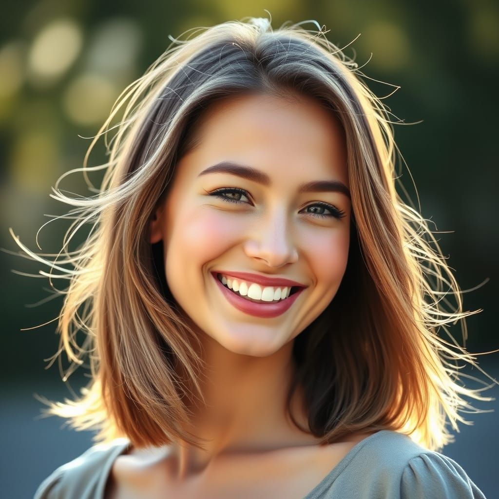 Radiant Young Woman Captured in Soft Focus