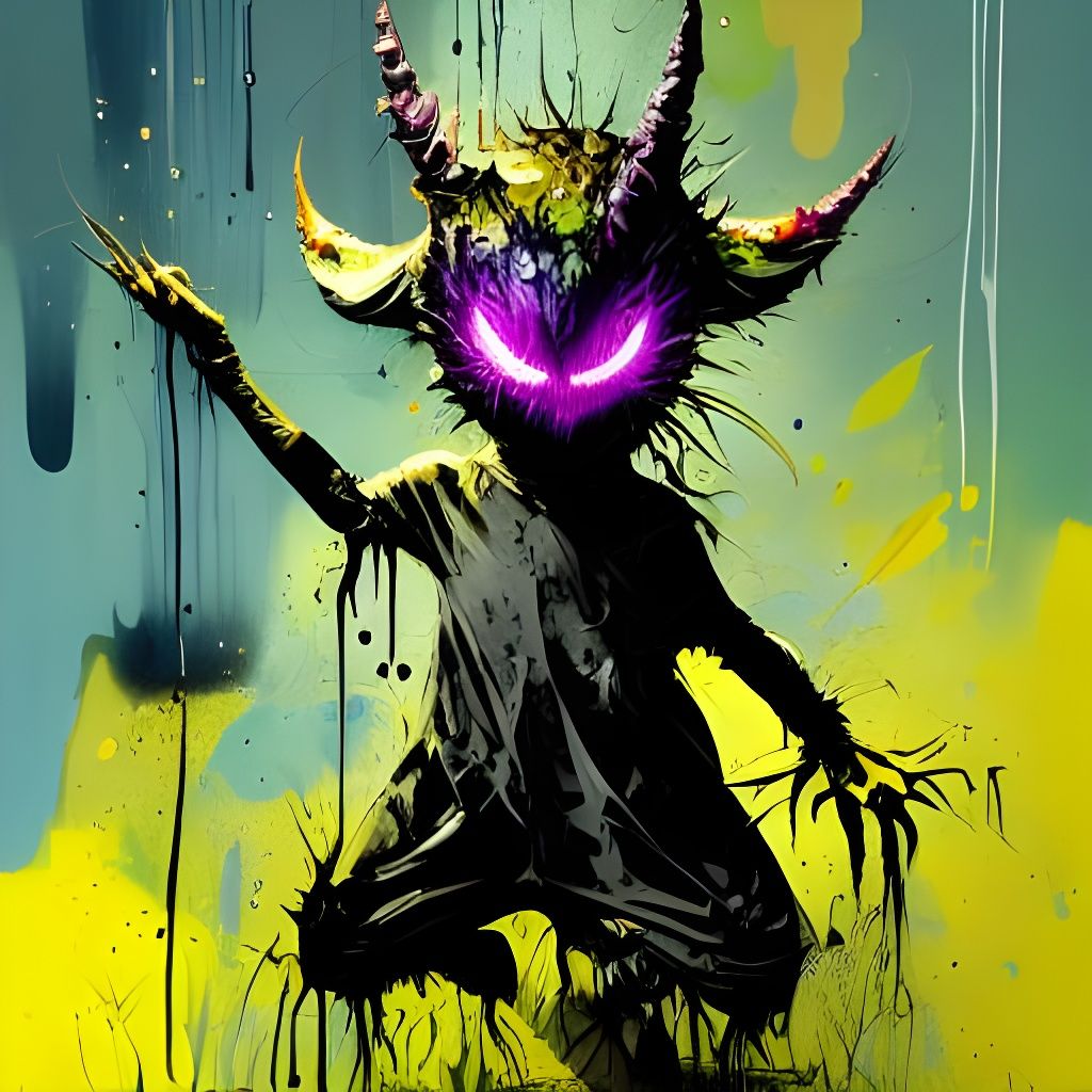 Sinister Imp Speedpaint in Maximalist Style