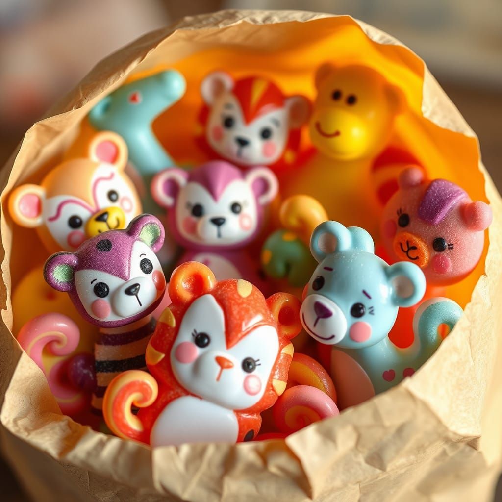 Whimsical Zoo Animal Lollies in Pop Surrealist Style