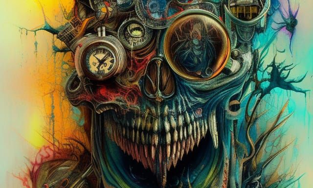 Time Travel Horrors in Vivid Triadic Colors