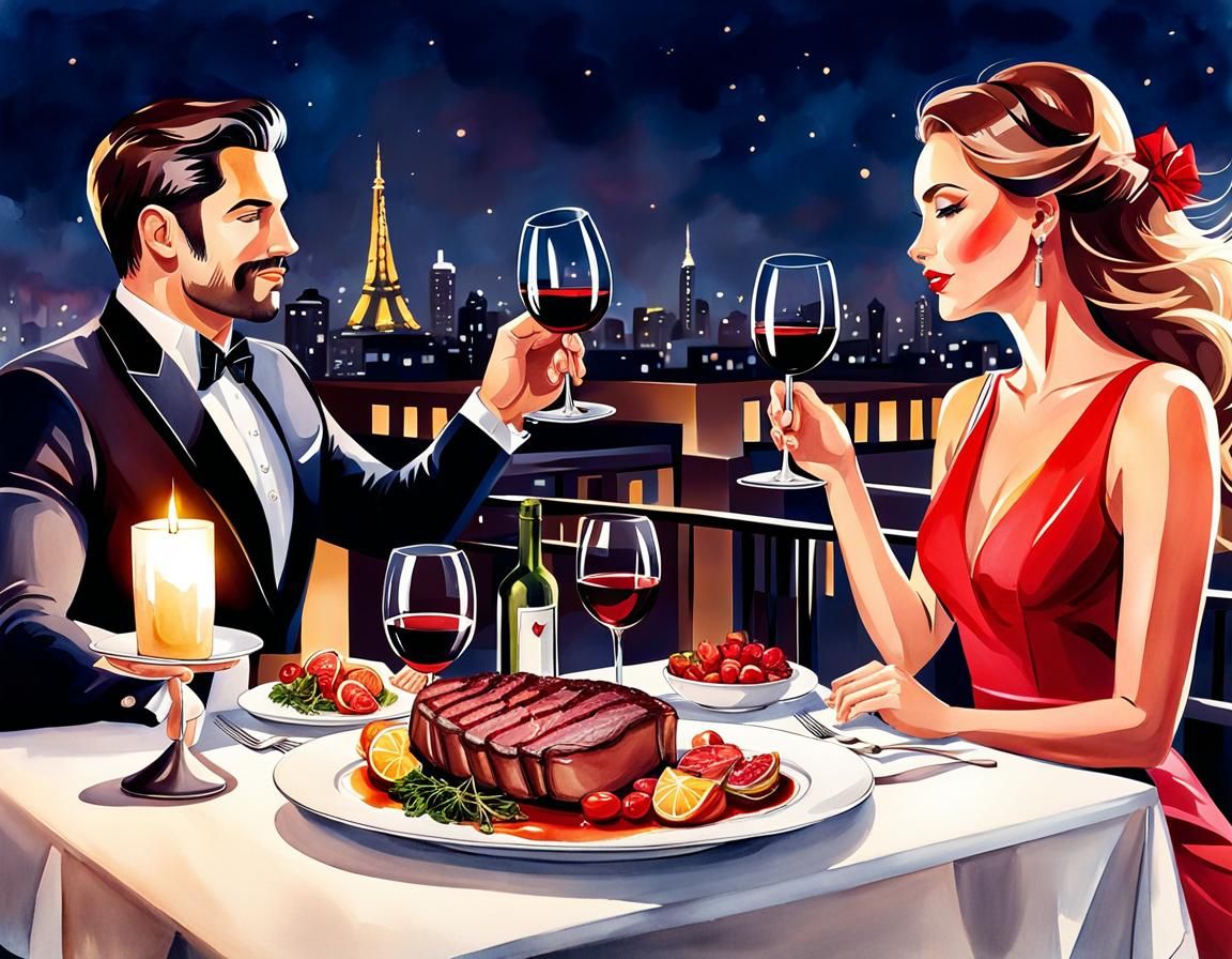 Romantic Valentine's Dinner at Luxurious Rooftop Restaurant